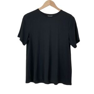 Eileen Fisher System Black Crewneck Short Sleeve Top Size Small